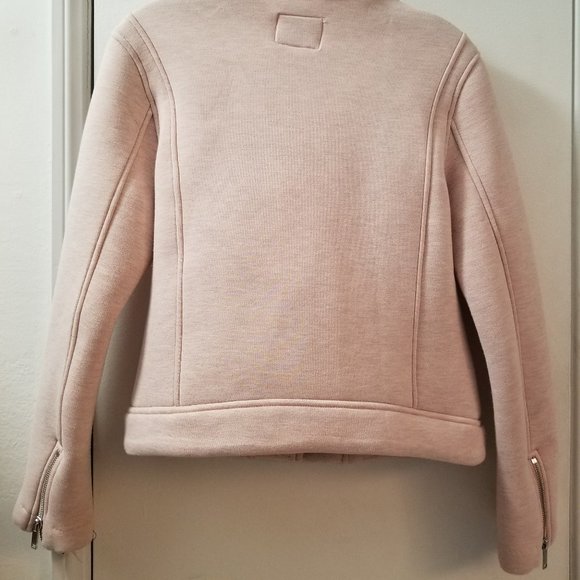 Old Navy soft scubba jacket zip up motorcycle style - Picture 8 of 9